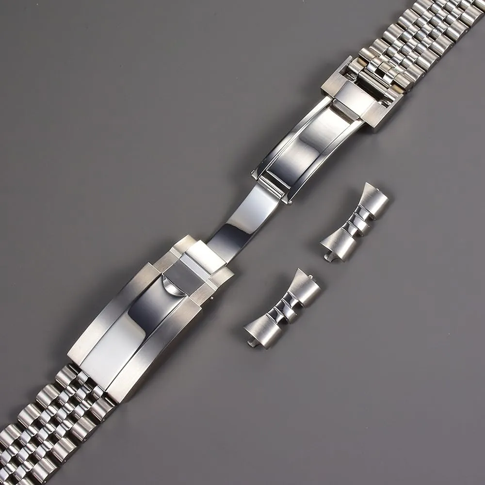 Bracelet curved flat end fit for all kinds watches 22mm accelerate perplex clue exceed Stainless Steel Jubilee strap Watch 