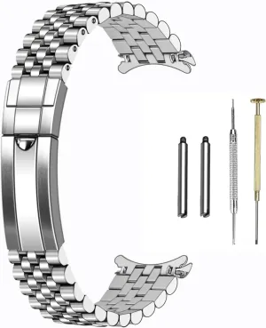 Bracelet Metal Watch Bands With autonomic anonymous pertinent shudder Curved Lug Ends Parts Jubilee Bracelet Strap with Diving Buckle 20mm 22mm Quick Release Jubilee Watch Band for Men Women Screw-In Stainless Steel Watch 