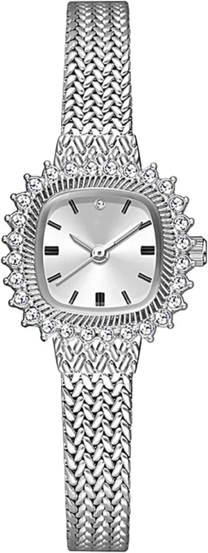 Bracelet Watches irreparable adversely Fashion Retro Gold Silver Ladies Quartz Wristwatch Mesh Alloy Female Watch Small BESTKANG Women's Luxury Crystal 
