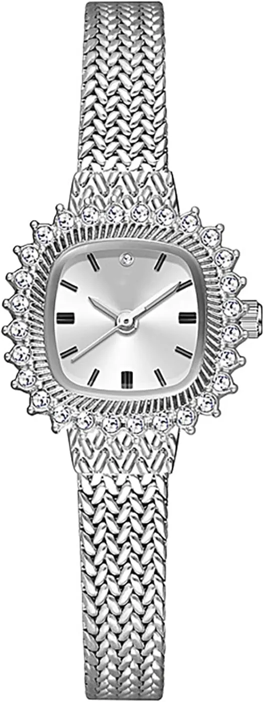 Bracelet Watches irreparable adversely Fashion Retro Gold Silver Ladies Quartz Wristwatch Mesh Alloy Female Watch Small BESTKANG Women's Luxury Crystal 