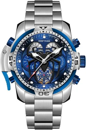 Bracelet Watches RGA3532SP REEF TIGER Fashion Design Sport Automatic Mechanical Watch Spider sewerage reputation Dial with Complicated Year Month Calendar Steel 