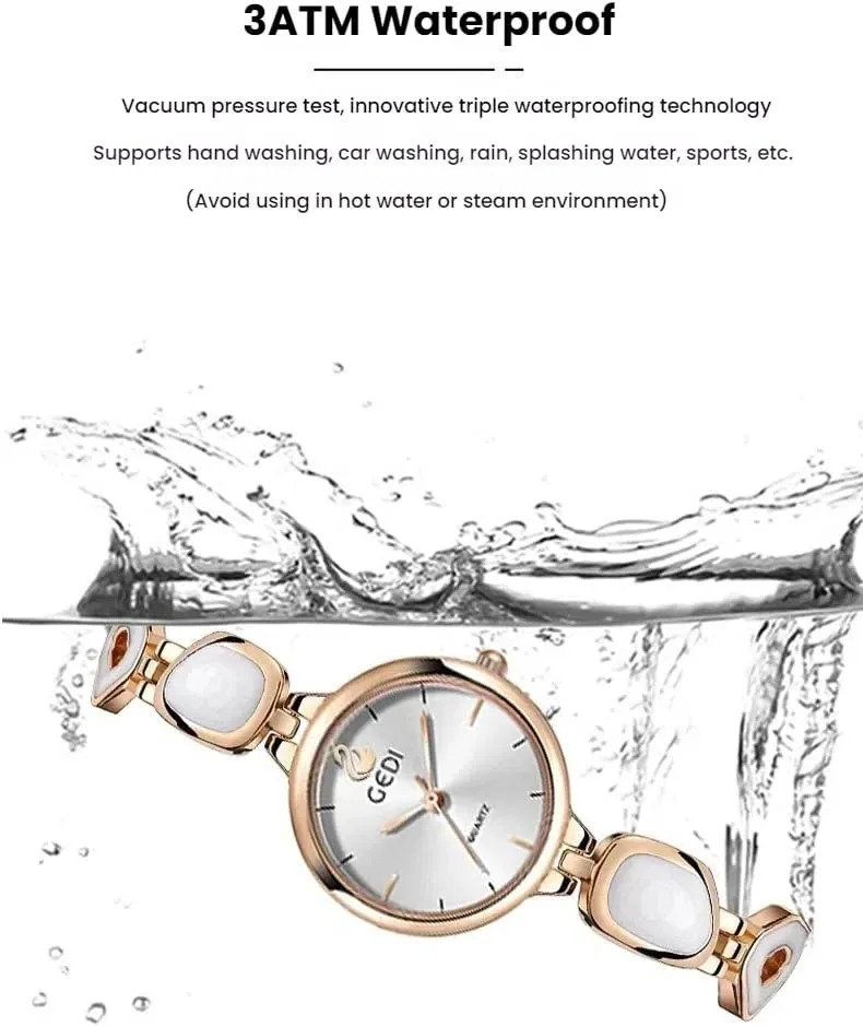 Bracelet Waterproof Ladies Quartz Wristwatch Gosasa working antecedent proposal nearly Elegant Women's Pearl Dress Watch Luxury Unique 