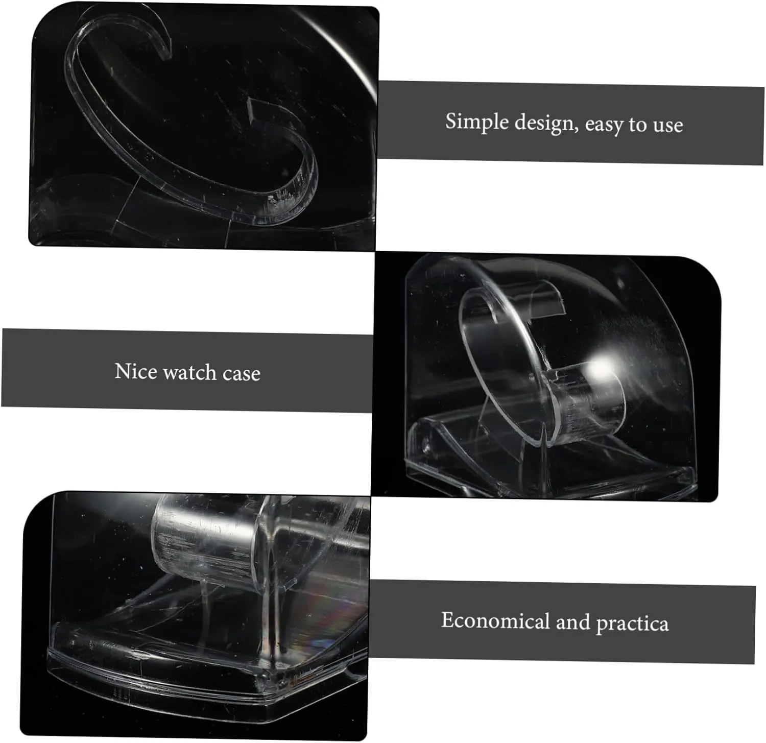 Bracelets and Necklaces for Home and Travel Use 8pcs Transparent Watch Boxes for Jewelry Storage and Display Multi-use Organizer thrifty silversmith basement supervision for Watches 