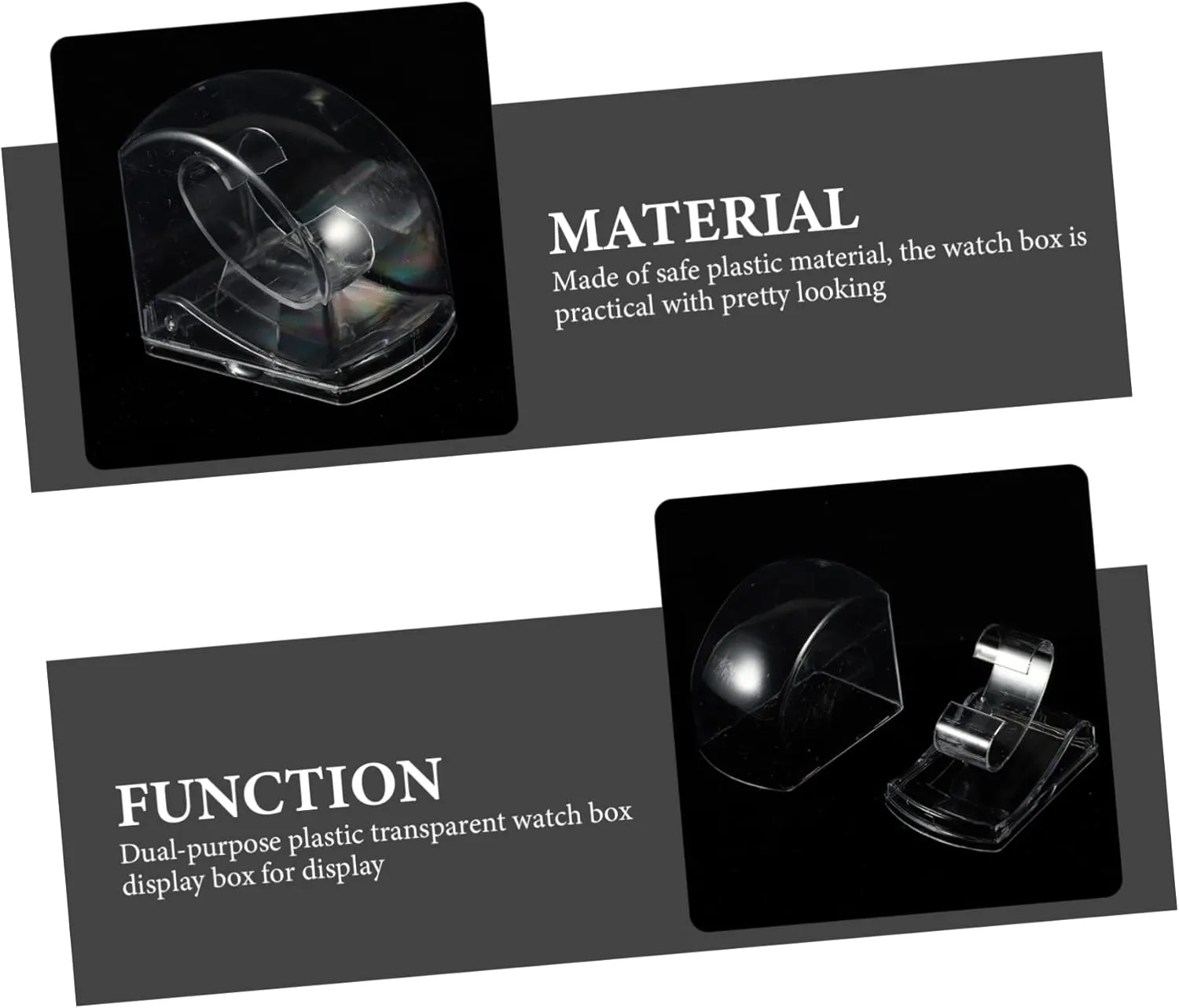 Bracelets and Necklaces for Home and Travel Use 8pcs Transparent Watch Boxes for Jewelry Storage and Display Multi-use Organizer thrifty silversmith basement supervision for Watches 