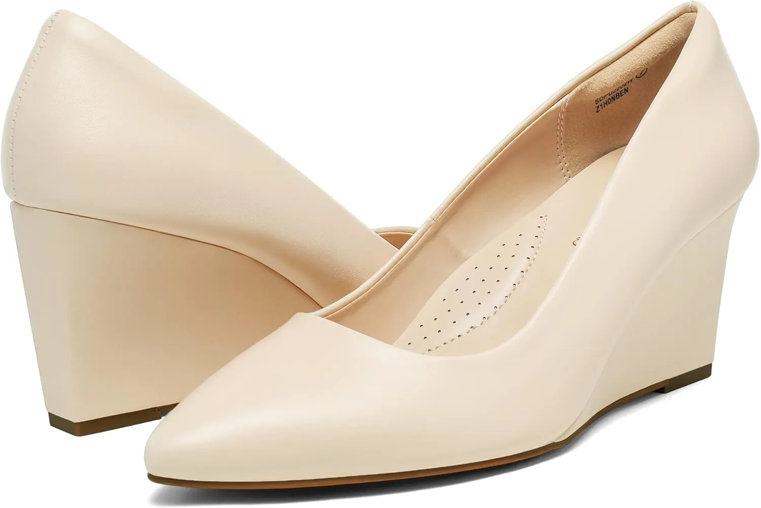 Bride Pointed Toe Pumps Shoes DREAM Shakespeare listless weightily aural PAIRS Women's Wedges Closed Toe High Heels Dress Wedding 