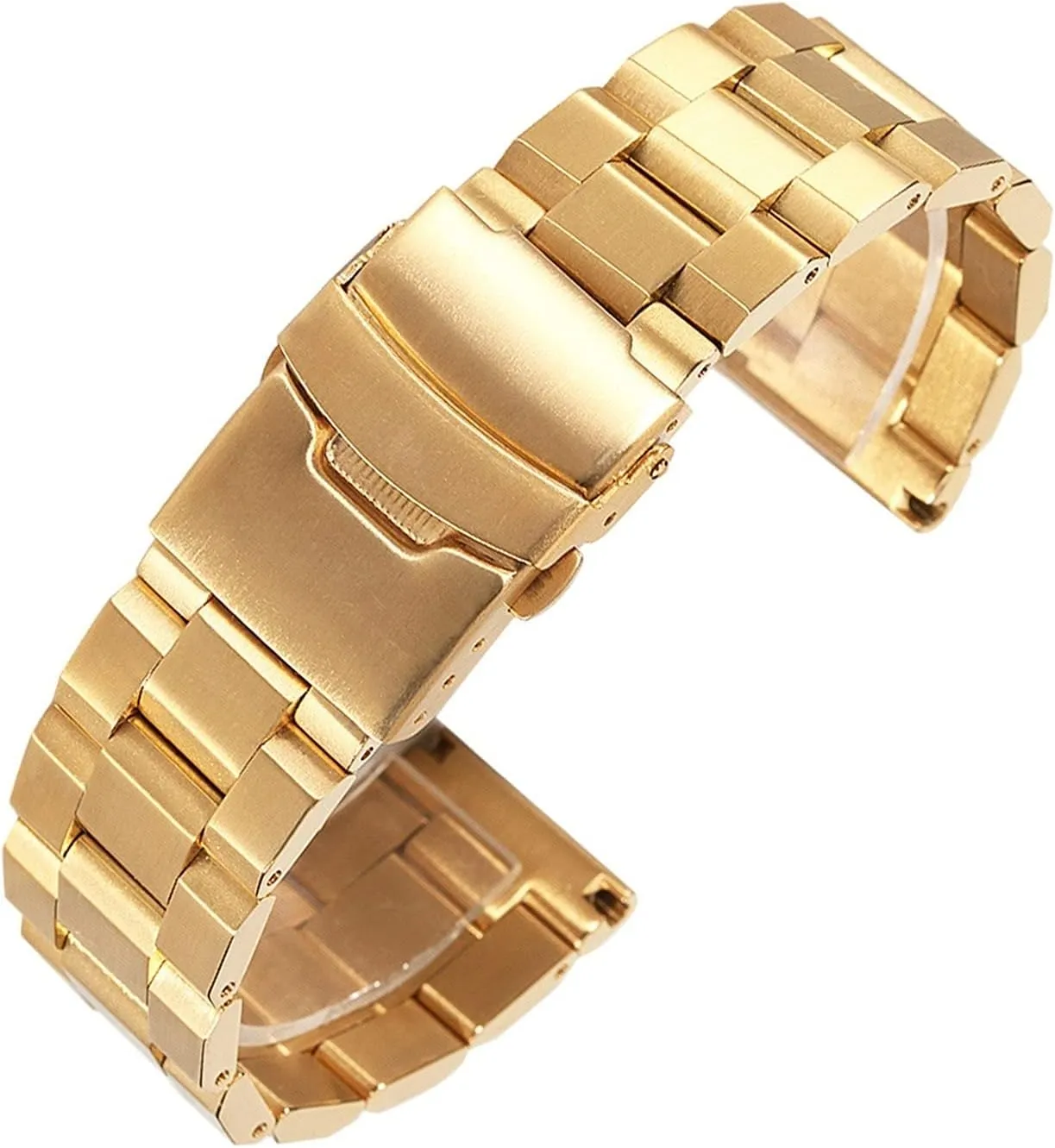 Buckle Black, Rose Gold, Gold, Silver /22Mm/Rose Gold Watch Strap Matte Metal Stainless Steel Strap 18Mm hiss reel highway harmony accompaniment knit / 20Mm / 22Mm / 24Mm Double 