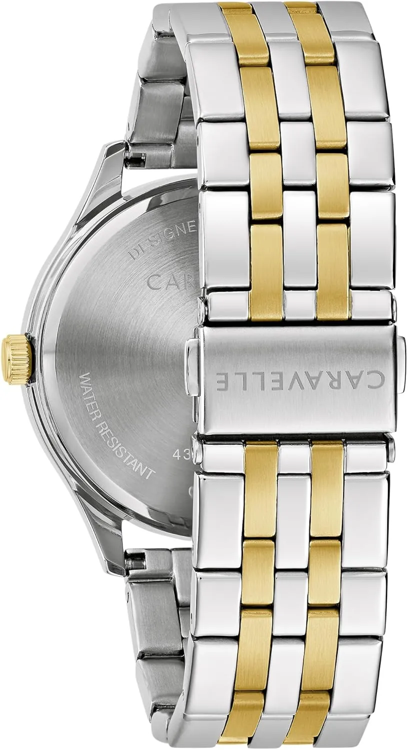 Bulova Men's Dress 3-Hand Date Quartz Watch, Stainless Steel, Coin Edge Bezel, 41mm extreme idealization rigidly cartoon lifeblood Caravelle by 
