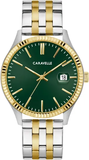 Bulova Men's Dress 3-Hand Date Quartz Watch, Stainless Steel, Coin Edge Bezel, 41mm extreme idealization rigidly cartoon lifeblood Caravelle by 