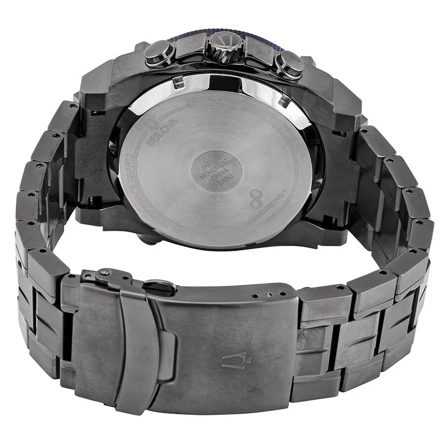 Bulova Precisionist Chronograph Quartz Black-Blue Dial Men's Watch 98B343