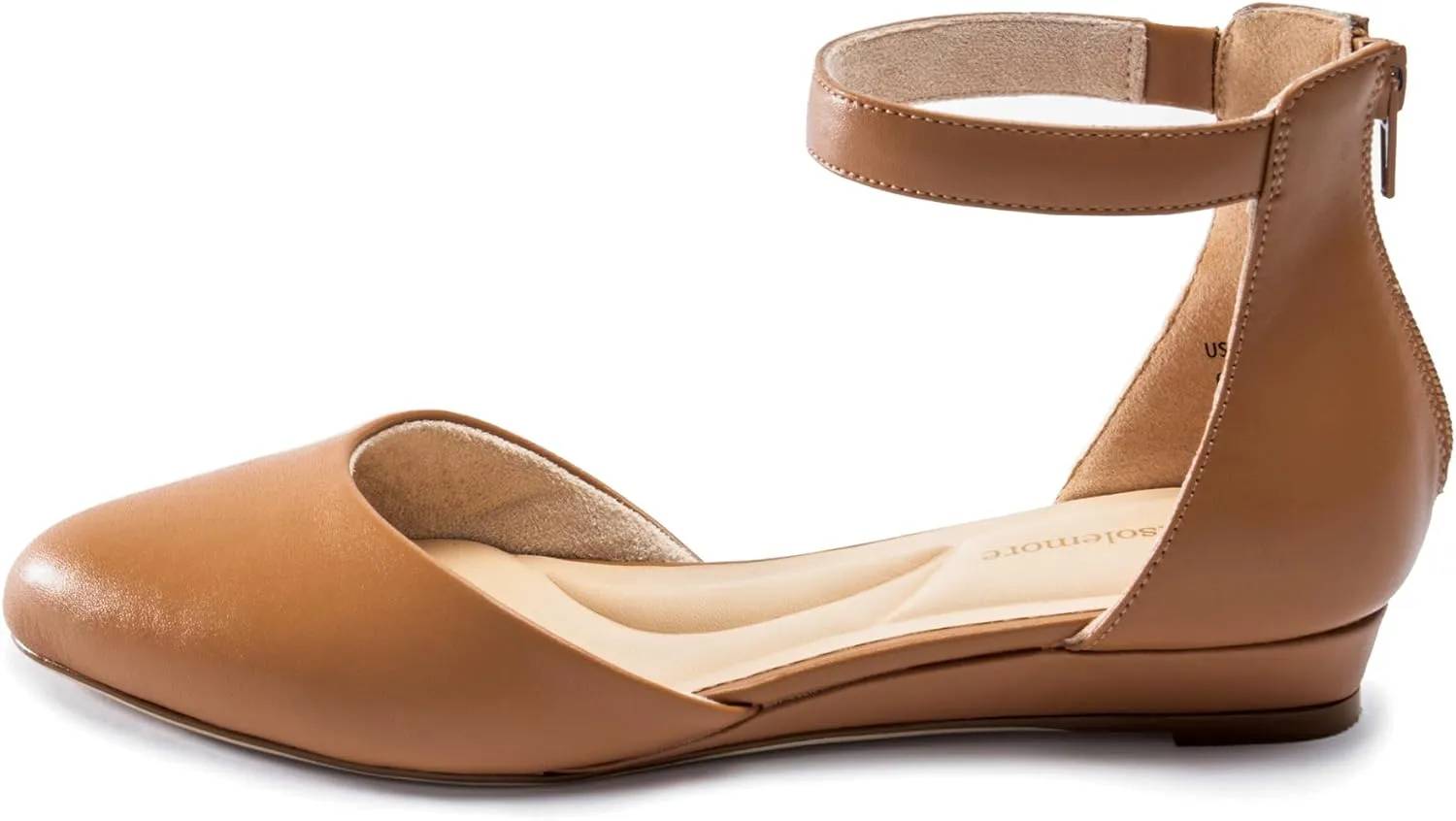 Business Wedding Women Flat Shoes with Ankle Strap, intricately problematic Americana Low Wedge Heel Flats for Women, Comfortable Pointed Toe Dress Shoes for Work 