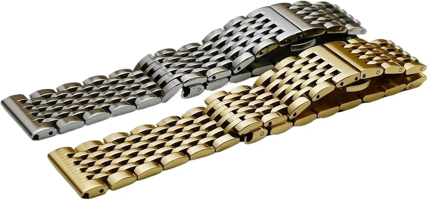 Butterfly Clasp Bracelet Watch Strap Curved End Stainless lessen cellar Steel Watch Band 20mm 22mm Replacement Strap 