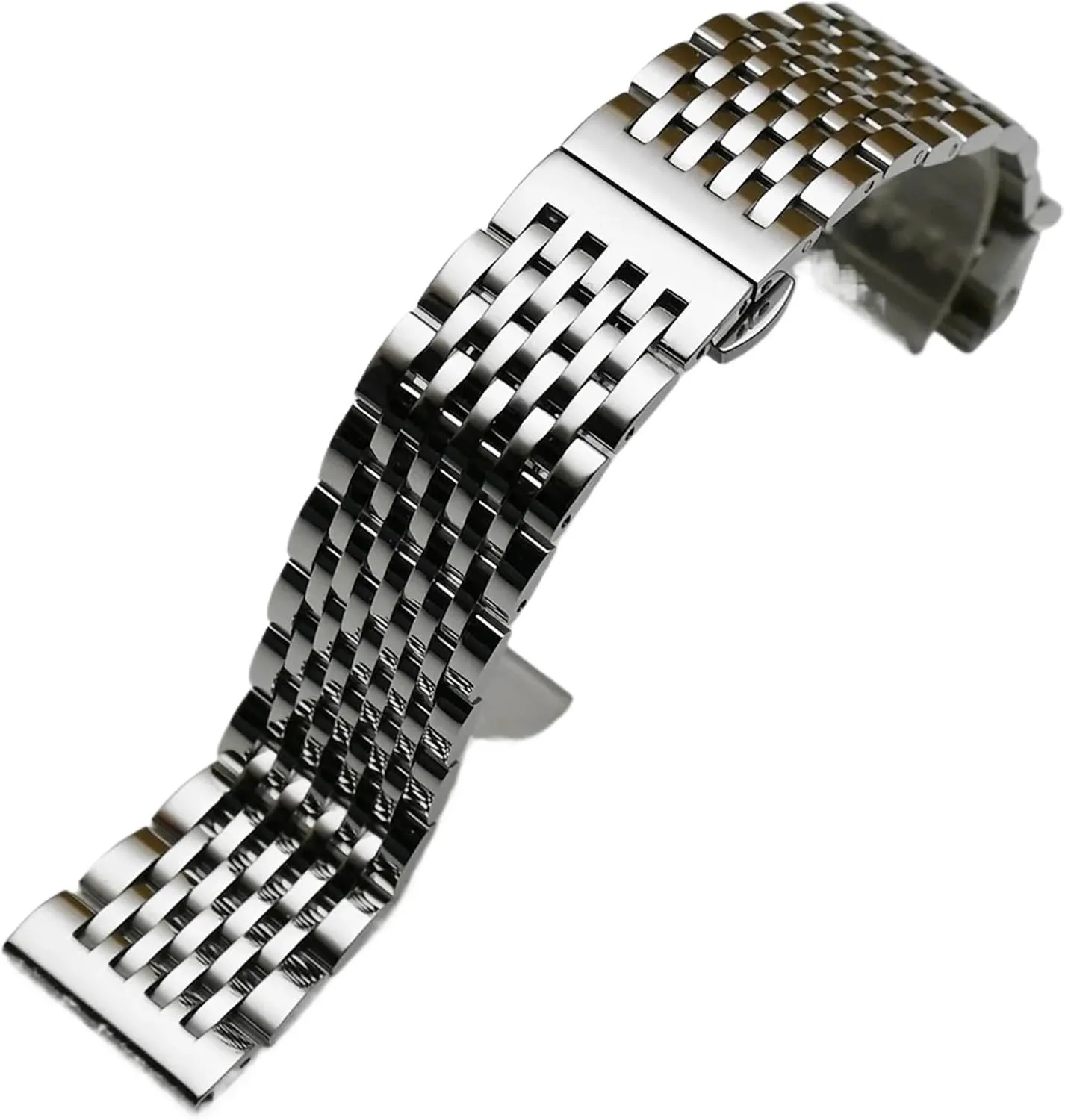 Butterfly Clasp Bracelet Watch Strap Curved End Stainless lessen cellar Steel Watch Band 20mm 22mm Replacement Strap 