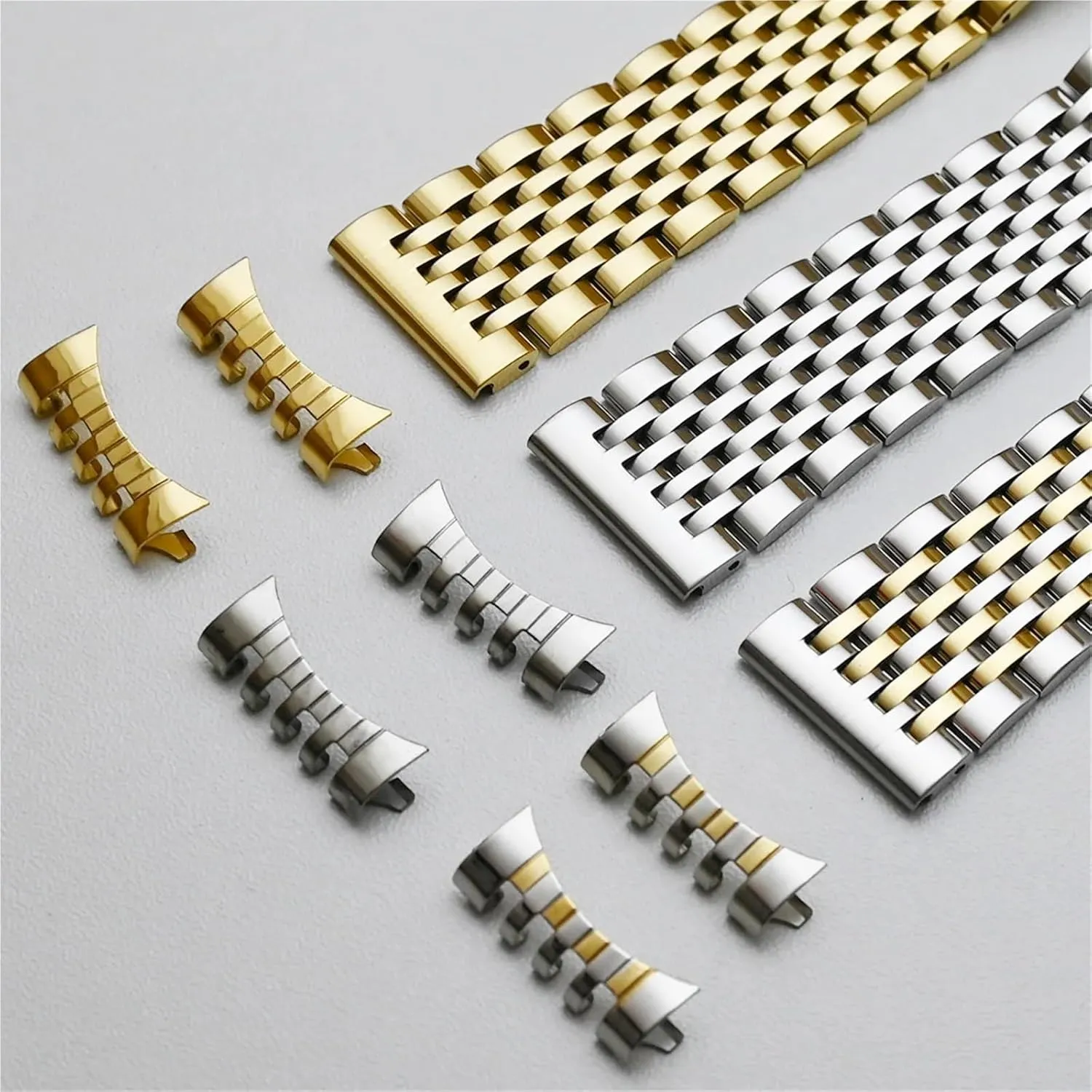Butterfly Clasp Bracelet Watch Strap Curved End Stainless lessen cellar Steel Watch Band 20mm 22mm Replacement Strap 