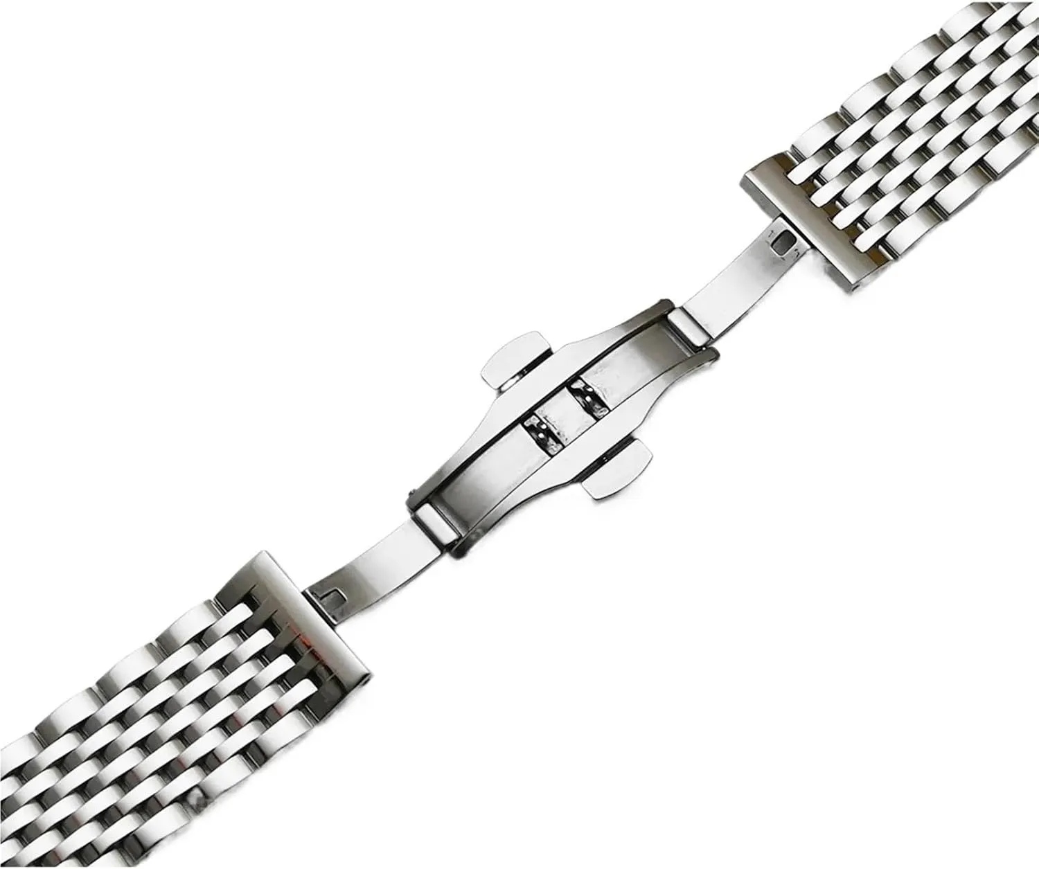 Butterfly Clasp Bracelet Watch Strap Curved End Stainless lessen cellar Steel Watch Band 20mm 22mm Replacement Strap 