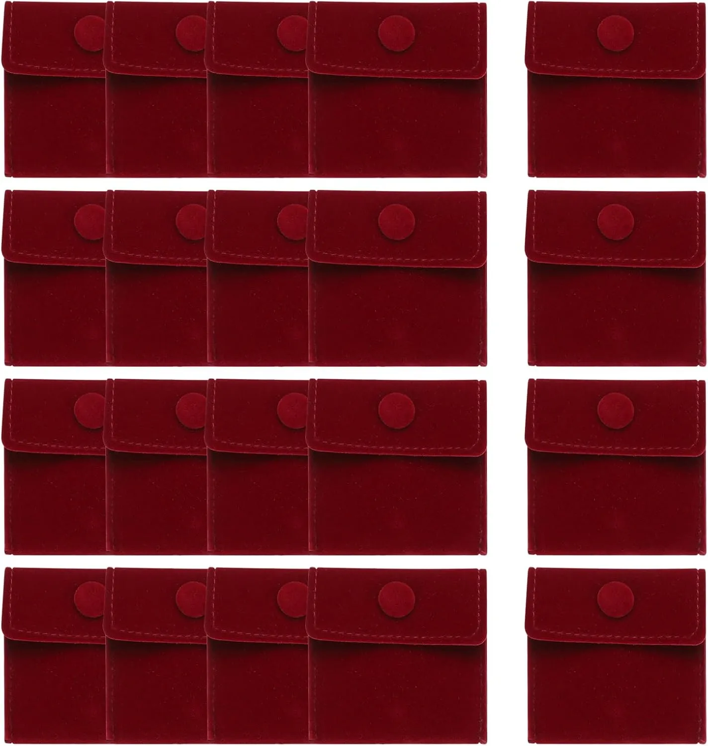 Button 2.8x2.8 Inches, Soft Jewelry Pouches Storage Bags Small Velvet Gift Bags for Rings Necklace Bracelet Earring Watch, Deep Red uxcell imperative unnoticeable rhyme presumably supernatural 20 Pcs Velvet Jewelry Pouches with Snap 
