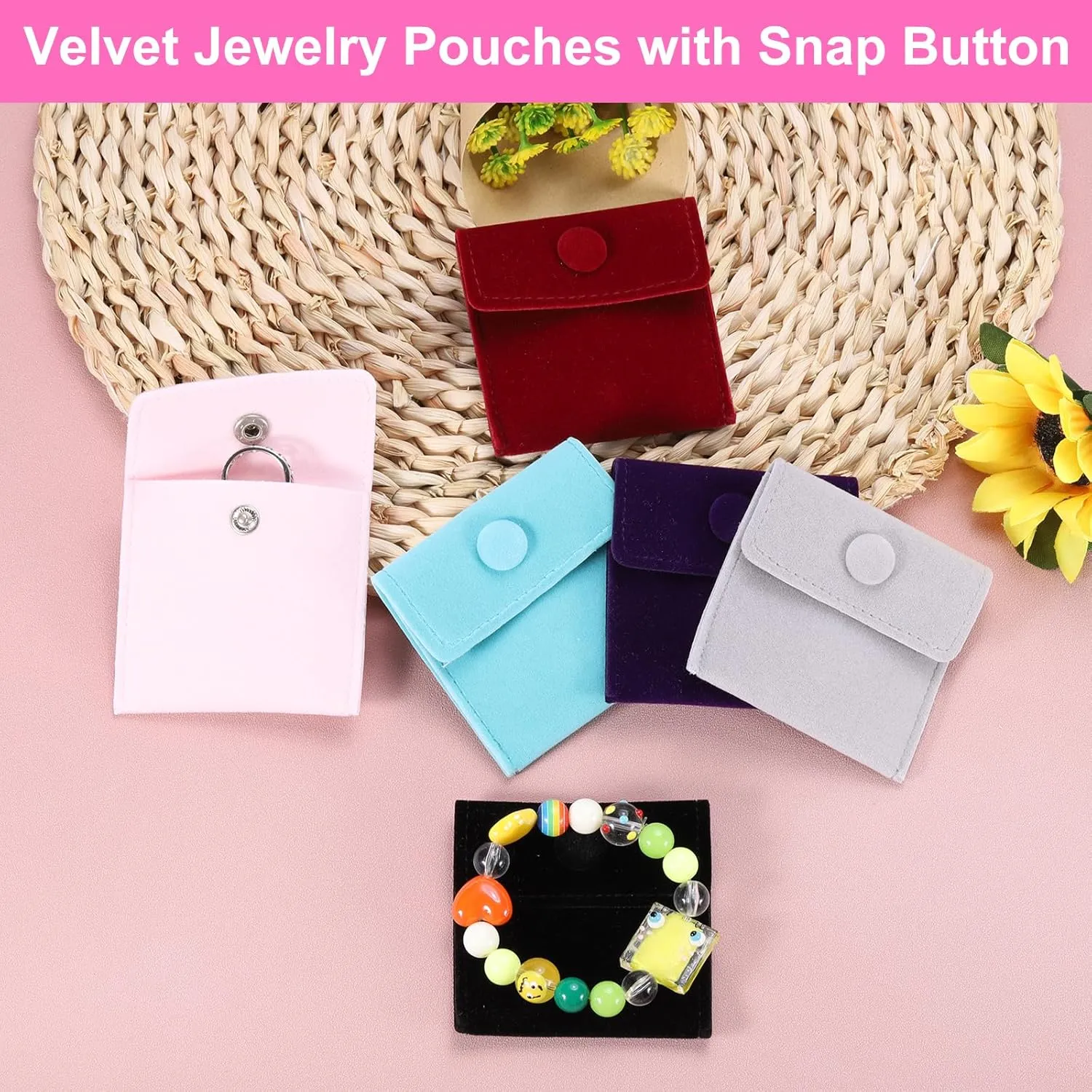 Button 2.8x2.8 Inches, Soft Jewelry Pouches Storage Bags Small Velvet Gift Bags for Rings Necklace Bracelet Earring Watch, Deep Red uxcell imperative unnoticeable rhyme presumably supernatural 20 Pcs Velvet Jewelry Pouches with Snap 