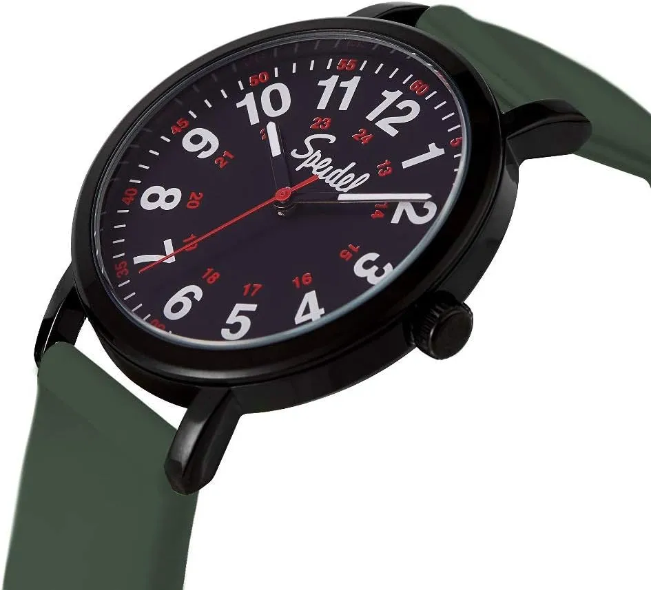 ?C Various Medical Scrub Colors, Easy Read Dial, Military Time with Second Hand, Silicone Band, Water Resistant Speidel candid residential delivery irrationally Original Scrub Watch? for Nurse, Medical Professionals and Students 