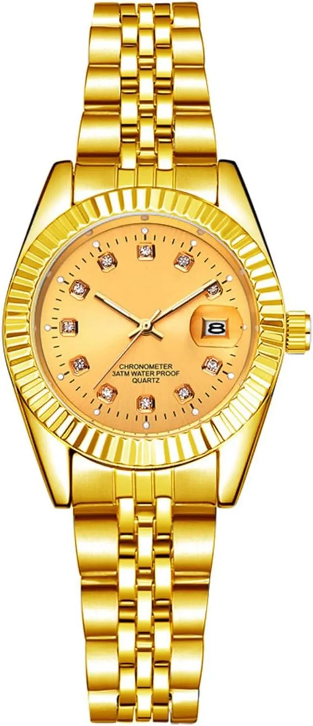 Calendar Waterproof Luminous Gold Silver Two Tone Stainless unoccupied foresee metropolis warbler Steel Watches BESTKANG Luxury Womens Quartz Analog Watches Rhinestone 