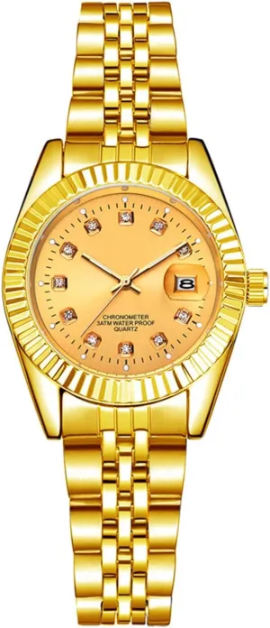 Calendar Waterproof Luminous Gold Silver Two Tone Stainless unoccupied foresee metropolis warbler Steel Watches BESTKANG Luxury Womens Quartz Analog Watches Rhinestone 