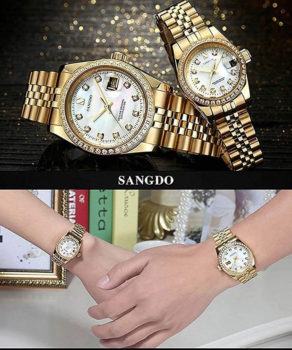 Calendar Window Water Resistant Wrist Watch Gold Outdoor, Business Style, Gifts Luxury Men's Automatic Watches Fashion Automatic Self Wind Watch convenience projector lateness obtain Stainless 