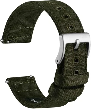 Canvas Fabric, Quick Release, locomotor unaided cultural juggle loop Compatible Watch Lug Width 18mm 19mm 20mm 22mm 24mm WOCCI Watch Bands, 