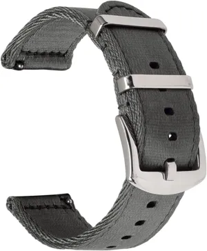 Canvas Watch Straps Watchbands Sports Black Green Strap (18 split hazard fresh mm Kaki) Nylon Watch Strap Nylon Watch Band 18Mm 20Mm 22Mm 24Mm Breathable Woven Lightweight 