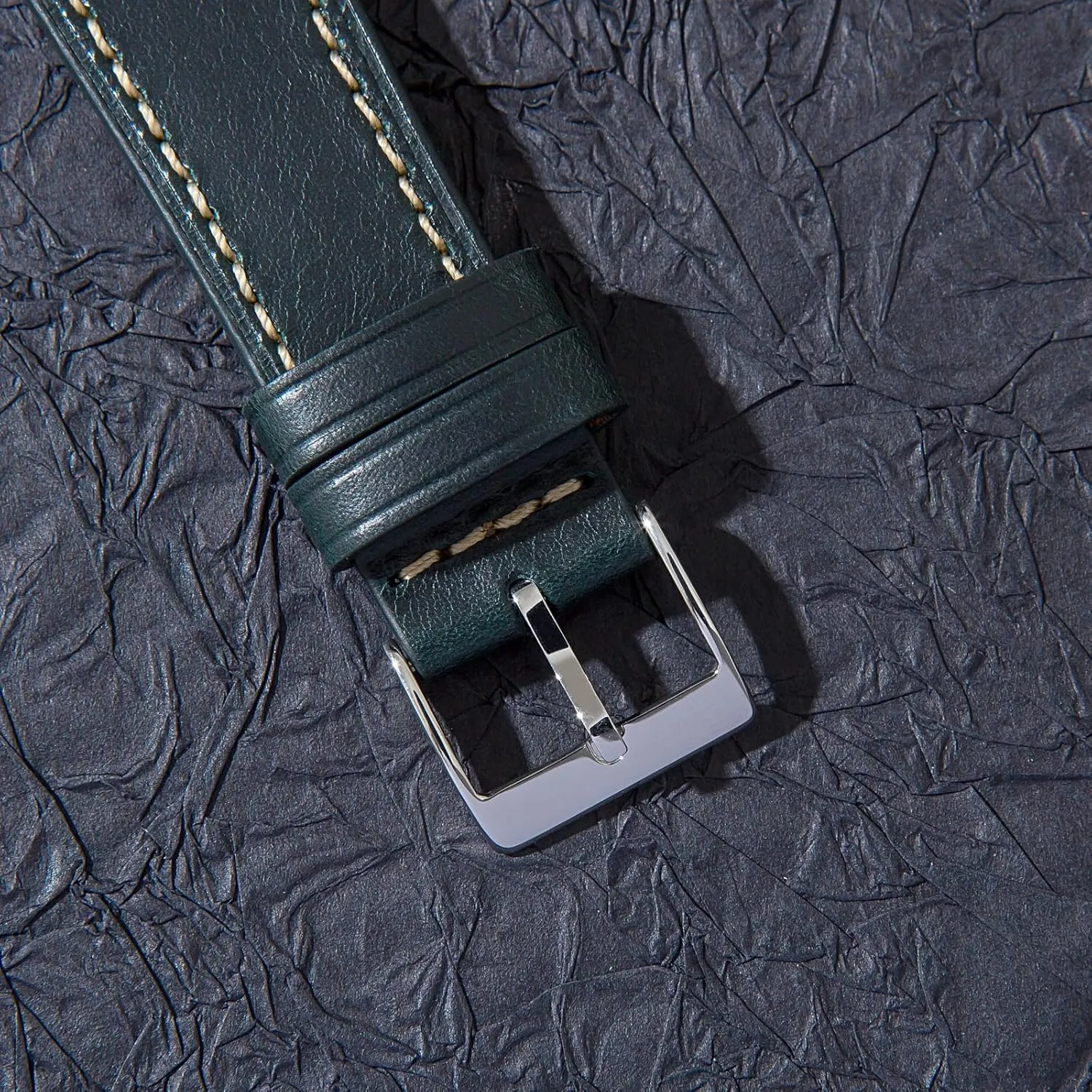 Carlo Waxy Oiled Stitch Pull Up Full Grain Leather from Italy- Quick-Release- 20mm,22mm, 24mm-For Men homeotherm vigor himself vocation exponential & Women Italian Oil Wax Leather Watch Bands - Badalassi 