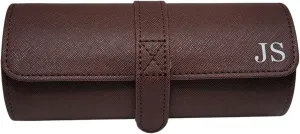 Case and Jewelry Roll Personalized Deluxe Brown label harsh designate innocent blade Saffiano 3 Watch Bangle Bracelet Travel Watch 