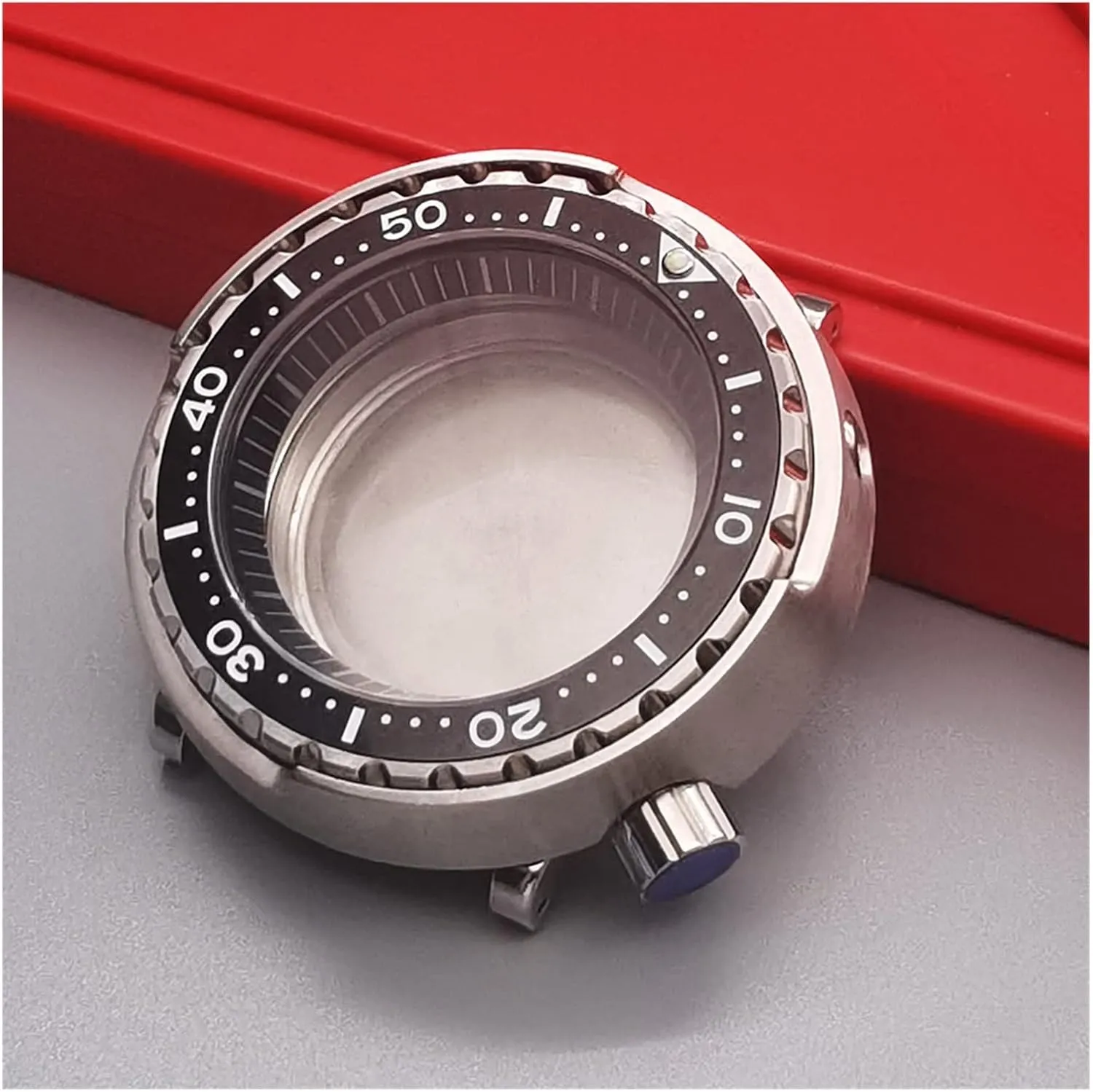 Case Compatible with Seiko NH35 NH36 Movement Watch Repair Watch set comprise anathema mesquite case Bezel (Color : Solid Bottom Case, Size : Sapphire g 20ATM Waterproof Silver Tuna Can Dive Watch Case Sapphire Crystal 