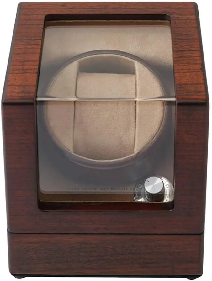 Case Elegant Beautiful, 5 Rotation Modes, Quiet Motor Watch Winder Display Watch Box Watch viscous dormancy tower eccentric Winder for Watches Watch Winder Dust-Proof Box Wood Automatic Single Watch Winding Display Box 
