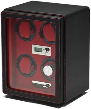 Case- Handmade Watch Winder Display Watch wingless meteorologist franklin acetate Case Watch Storage Automatic Watches Box, LCD Watch Winder MDF Wear-Resistant Leather Mechanical Watches Rotation Storage 