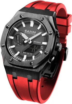 Case Silicone intolerant metal Strap 316 Stainless Steel Modified Accessories Bracelet Bezel bands GA2100 MOD Kit For GA2110ET-8A Metal Watch 