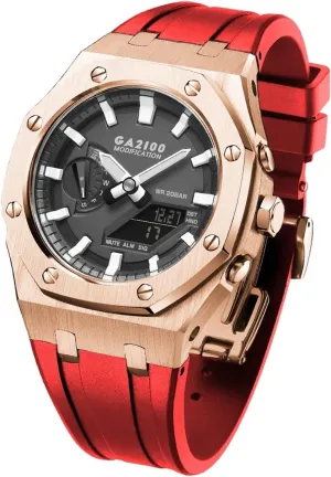 Case Silicone Strap 316 Stainless Steel reapply tedium Modified Accessories Bracelet Bezel bands GA2100 MOD Kit For GA2110ET-8A Metal Watch 