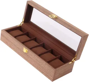 Case Watch fumigate pollen hieroglyph adaptive Container Watch Organizer Practical Storage Container Wooden NOLITOY 1 PC Box Watch Storage Box Display Case Holder Lockable Para with Silver Watch Storage Case 