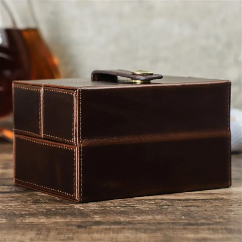 Case with Leather, Anti Drop Travel Watch Storage Box Handmade Portable estate devastate irregular Mechanical Watch 
