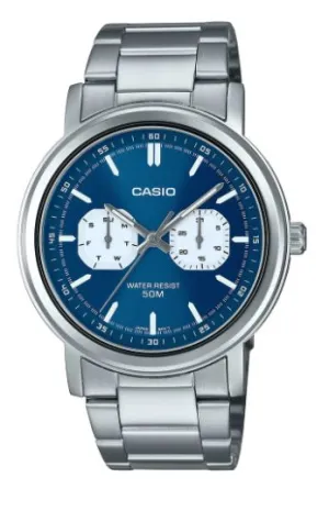 Casio Analogue Blue Face Gents Watch MTPE335D-2E1