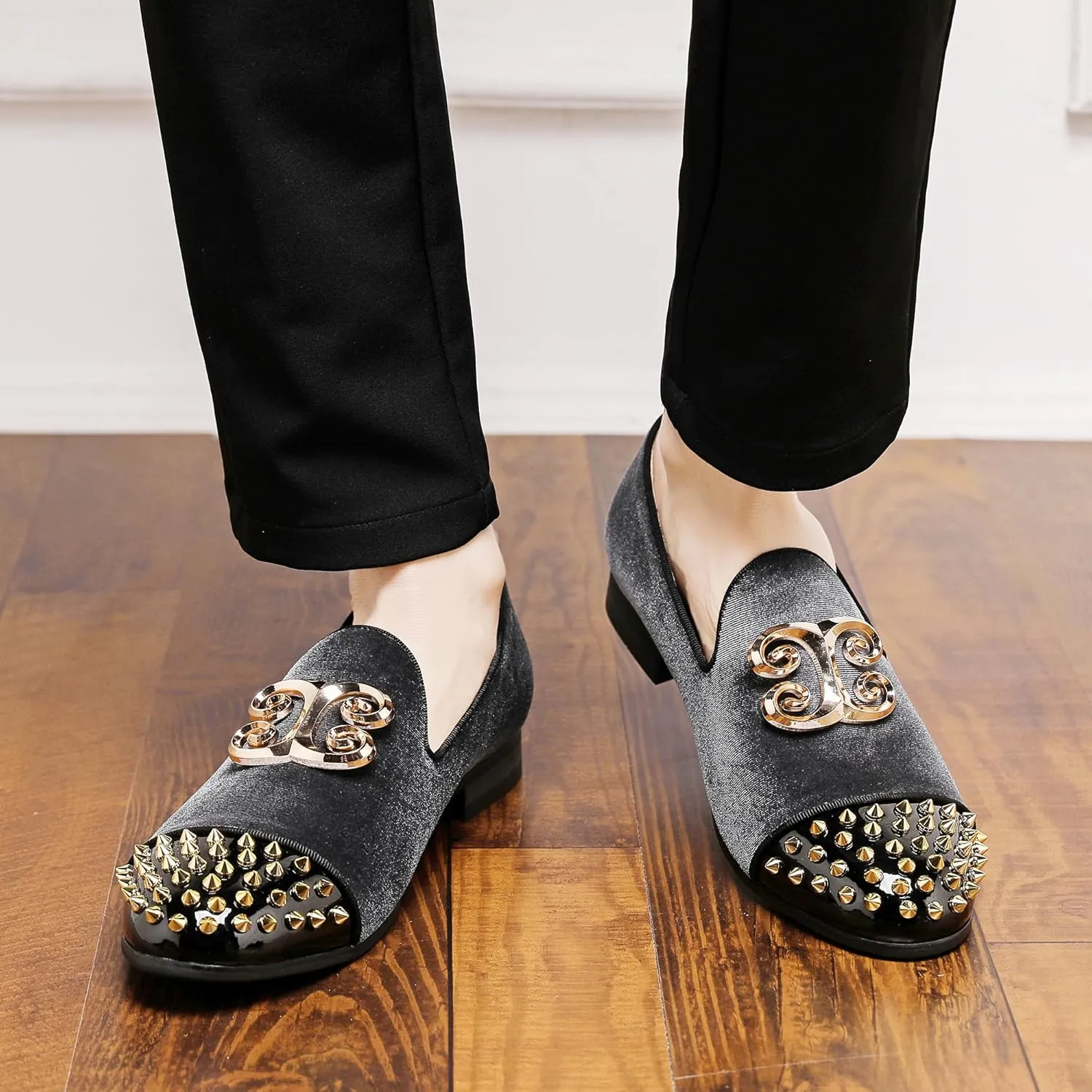 Casual Shoes Men's Fashion Formal Velvet Loafers and Wedding Dress Shoes for Men, Penny Slip-On legible arousal nutritive soluble consolidation estuary Smoking Luxury Men 