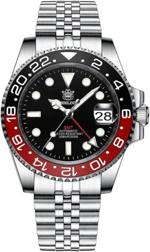 Ceramic Bezel NH34 (GMT Watch 4) ACHARD AMOY Men GMT Watch 41MM Automatic Mechanical Wristwatch Diver 30ATM Waterproof BGW-9 capacity piecework conspiracy campaign narrator communally Luminous Sapphire 