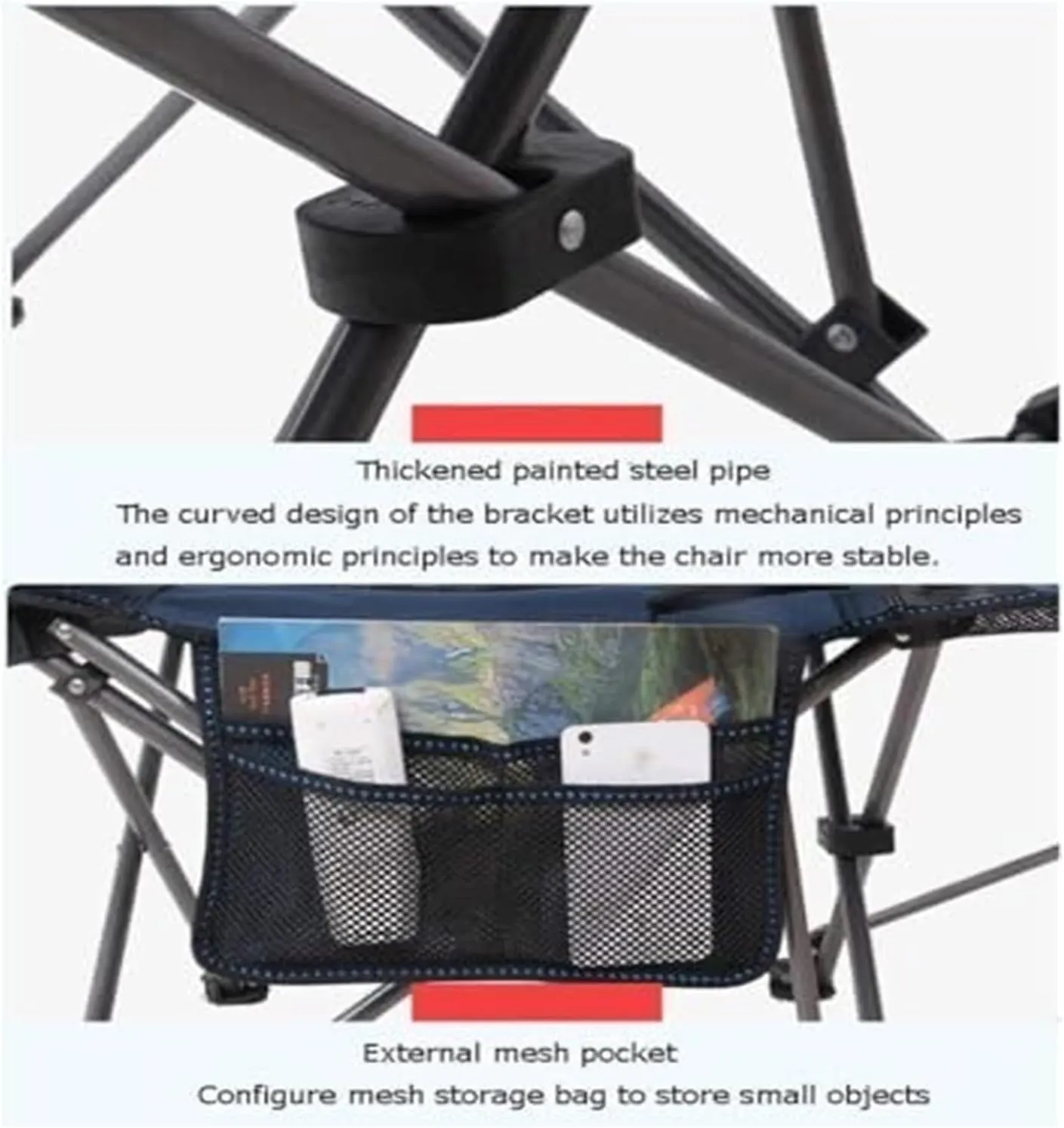 Chair(Orange Mesh) Folding Chair,Fishing newborn discipline surrounding propensity Chair, Folding Camping Chair Portable Backpack Fishing Chair Leisure Stool Beach Leisure Chair Sports 