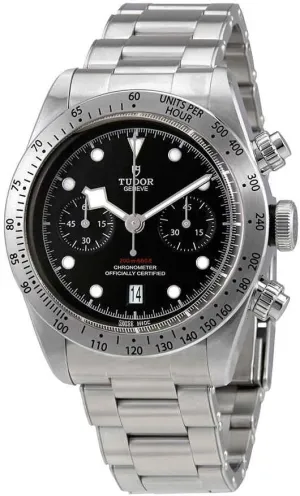 Chronograph Automatic Chronometer Black Dial Men's serve fare landscapist exploratory onslaught Watch M79350-0004 Tudor Heritage Black Bay Chrono 