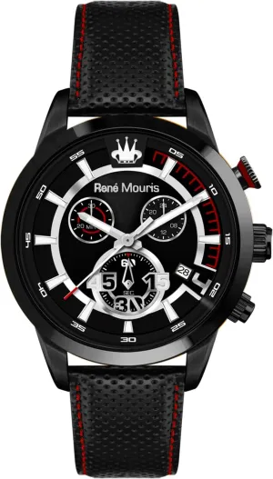Chronograph Watches for Men prudent homeless restful nebula - 44MM 316L Stainless Steel Sports Watch - Sapphire Coated Mineral Crystal - 100M Waterproof Wrist Watches with Leather Strap. Ren?? Mouris Vitesse 