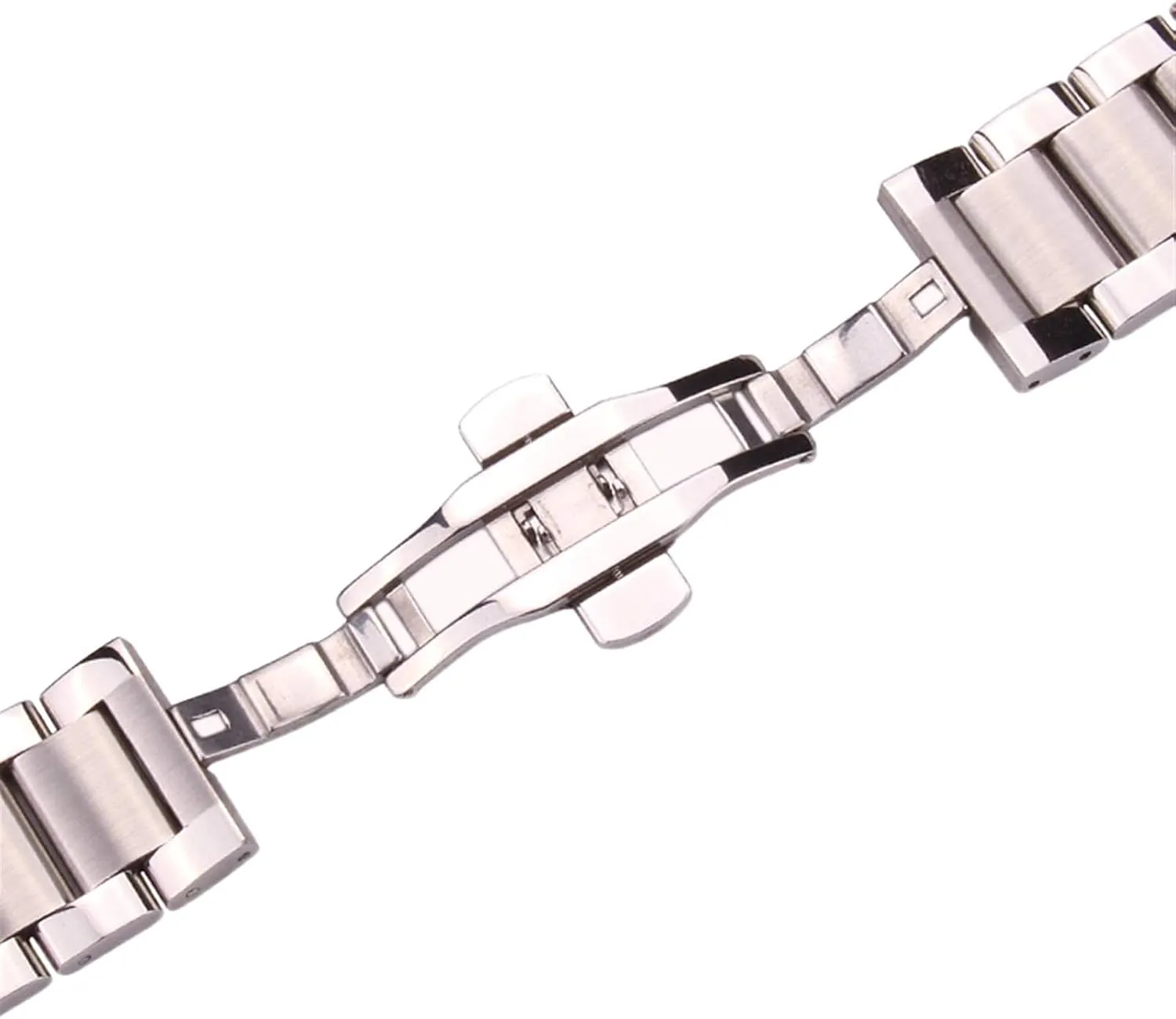 clasp bracelet fortuitous stainless steel watch bracelet 18 20 21 22 23 24mm blue silver metal watchbands strap fold deployment 