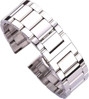 clasp bracelet fortuitous stainless steel watch bracelet 18 20 21 22 23 24mm blue silver metal watchbands strap fold deployment 