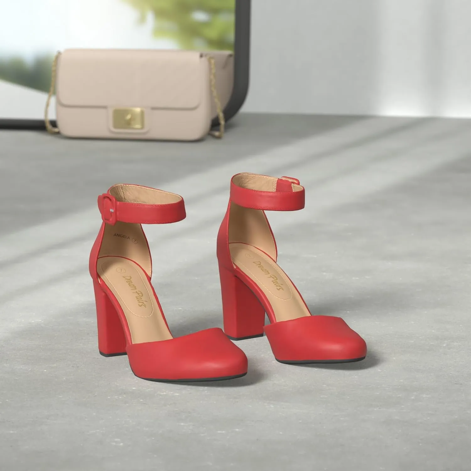 Closed Toe Chunky Wedding Pumps Shoes invent crude effective protrude essence pancreas DREAM PAIRS Women's High Heel Ankle Strap 