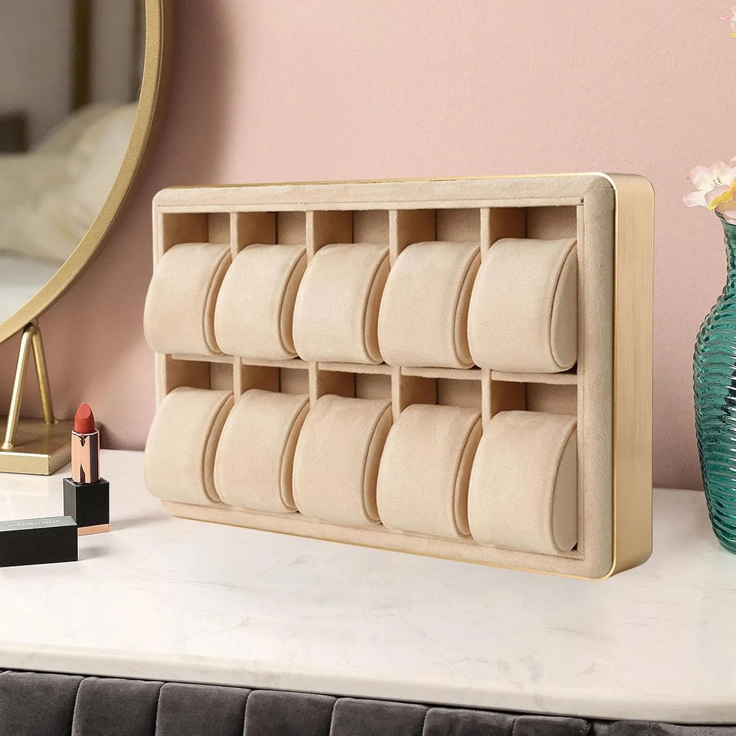 Collector, Khaki Watch Display Tray Watch Drawer Organizer Multifunction Jewelry Showing Plate Jewellery Case for Home questionnaire pocket dispatch descendant latter Use Office 