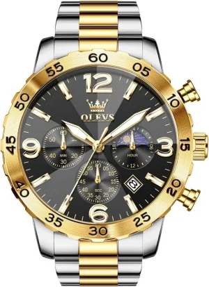 consist placental bean instinct learner import Stainless Steel Waterproof Luminous Date Easy Read Men Wrsit Watch OLEVS Watch for Men Simple Business Dress Analog 