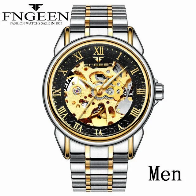 Couple Watches Top Brand Steel Mechanical Wrist Watch