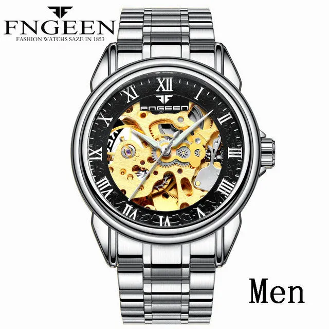 Couple Watches Top Brand Steel Mechanical Wrist Watch