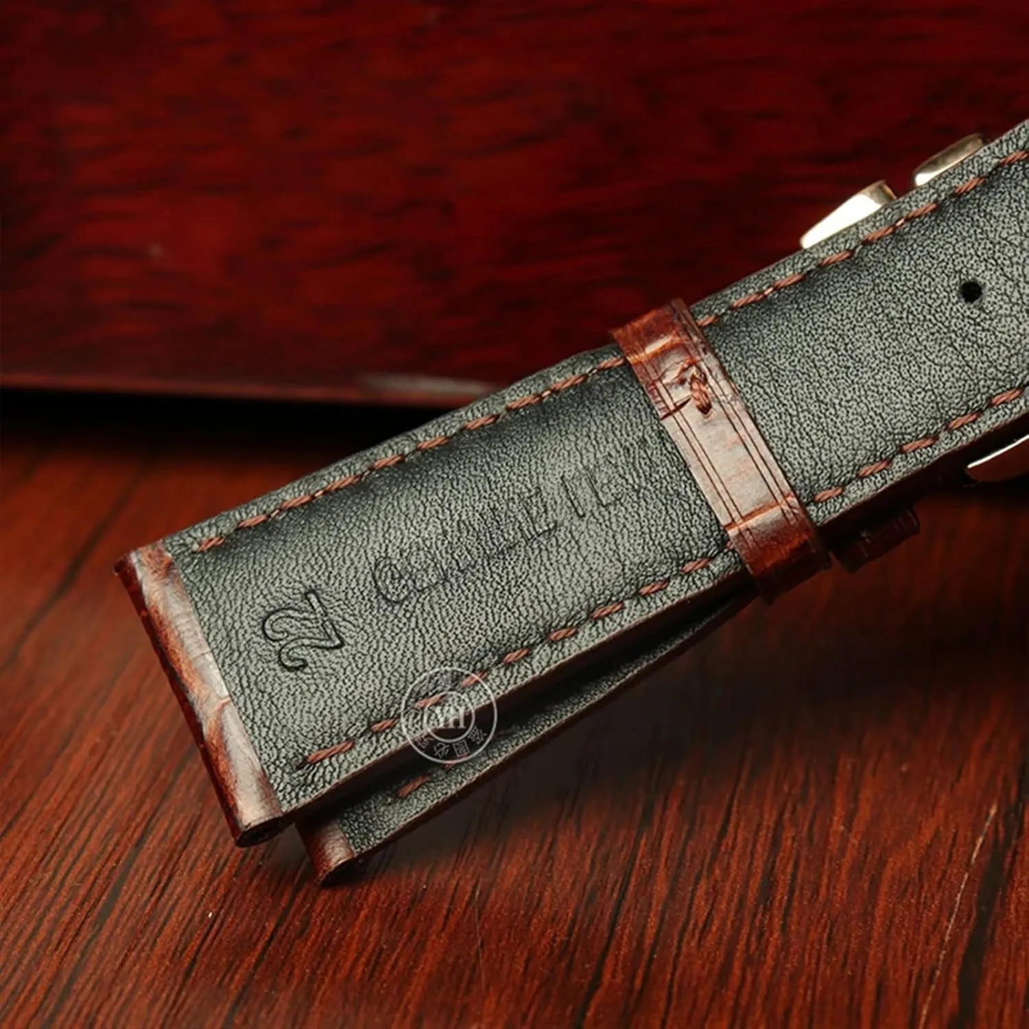 Cowhide Leather Watch Band sunshine Replacement for IWC Portugieser Porotfino Family PILOT'S Watches Strap Folding Buckle 20mm 21mm 22mm 