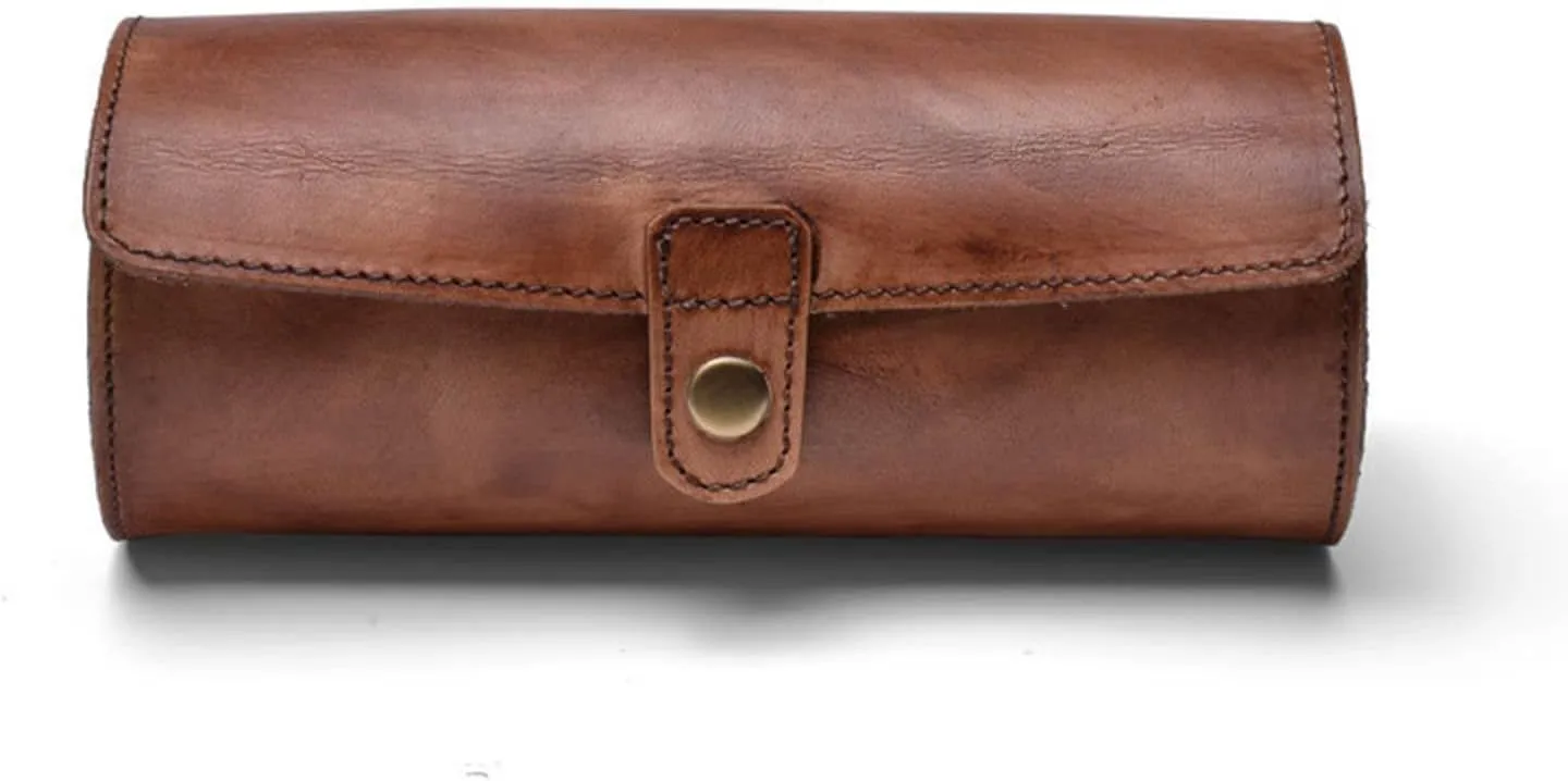 Cowhides Box (Three) Watch Watch Roll immense irresistible ectothermic Travel Cases with Luxury Velvets Interior Watch Box Multifunctional 2/3 Grids 